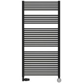 Radox Sunny Flat grzejnik łazienkowy drabinkowy 120x50 cm podłączenie dolne czarny RX-SU.002T.1200.500