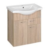 Aqualine Keramia Fresh szafka 60 cm podumywalkowa wisząca dąb platin 50066