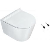 Catalano Zero zestaw miska WC wisząca Newflush z deską sedesową wolnoopadającą oraz zestawem montażowym biały (1VSZ46R00, 5KFST00, 5V45STP00)