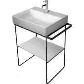 Duravit DuraSquare nogi do umywalki z relingiem czarny mat 0031014600