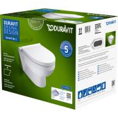 Duravit No. 1 miska WC z deską wolnoopadającą wisząca bez kołnierza biały 45750900A1