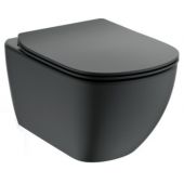 Ideal Standard Tesi miska WC z deską wolnoopadającą wisząca bez kołnierza czarny T3546V3