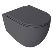 Isvea Infinity miska WC wisząca bez kołnierza antracyt mat 10NF02004-2C