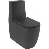 Kludi Resa S miska kompakt WC ze spłukiwaniem wirowym czarny mat 27WCB0139