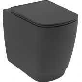 Kludi Resa S miska WC stojąca bez kołnierza ze spłukiwaniem wirowym czarny mat 27WCB0339