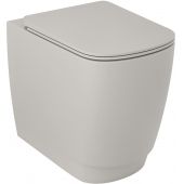 Kludi Resa S miska WC stojąca bez kołnierza ze spłukiwaniem wirowym jasny szary mat 27WCB03O2