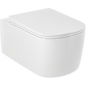 Kludi Resa S miska WC wisząca bez kołnierza ze spłukiwaniem wirowym biały połysk 27WCW0143
