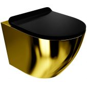 LaVita Sofi Slim Gold/Black miska WC z deską wolnoopadającą wisząca bez kołnierza czarny-złoty połysk 5900378319146