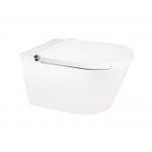 Oltens SmartFrisk miska WC wisząca myjąca z powłoką SmartClean z deską biała 42038000