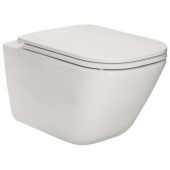Zestaw Roca Gap Square miska WC wisząca RImless Maxi Clean z deską wolnoopadającą Slim biały (A34647L00M, A801482211)