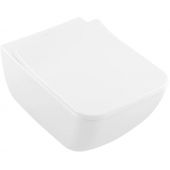 Villeroy & Boch Collaro Combi-Pack zestaw miska WC wisząca bez kołnierza z deską sedesową  Weiss Alpin 4626RS01