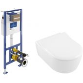Villeroy & Boch ViConnect zestaw stelaż z miską i deską biały ( 92099600, 5656R001, 9M87S101 )
