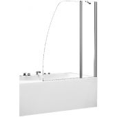 Besco Avis parawan nawannowy 120x145 cm dwuskrzydłowy szkło przezroczyste PAV-2S