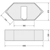 Duravit D-Code nośnik styropianowy do wanny 790477000000000