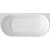 Invena Glamour wanna przyścienna 170x80 cm owalna biała AN-02-12U