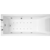 Novellini Calos 2.0 wanna prostokątna 150x70 cm z hydromasażem wodno-powietrznym Hydro Plus biała C2415070PC-A0K