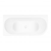 Zestaw Oltens Hulda wanna narożna 170x80 cm prostokątna z pokrywą korka biały połysk (11005000, 09002000)