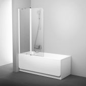 Ravak Chrome CVS2-100 L parawan nawannowy 100 cm 2-częściowy lewy biały/przezroczyste 7QLA0100Z1
