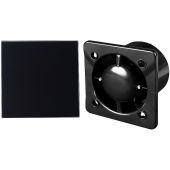 Zestaw Awenta System+ Silent 100H wentylator ścienno-sufitowy z panelem ozdobnym czarny/czarny mat (KWS100CZ, PTGB100M)