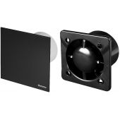 Zestaw Awenta System+ Silent 100H wentylator ścienno-sufitowy z panelem ozdobnym czarny/czarny połysk (KWS100CZ, PTCB100P)