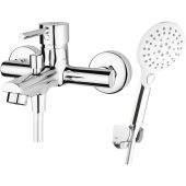 Zestaw Hagser Lisa bateria wannowo-prysznicowa ścienna z kompletem natryskowym Sofia Birgit chrom HGR35000036