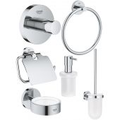 Grohe Essentials zestaw akcesoriów łazienkowych chrom (40367001, 40374001, 40365001, 40369001, 40394001, 40364001)