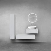 Oltens Vernal zestaw szafek podumywalkowych z blatem 60 i 100 cm i szafką boczną 35 cm szary mat 68695700