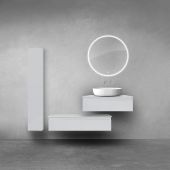 Oltens Vernal zestaw szafek podumywalkowych z blatem 80 i 100 cm i szafką boczną 35 cm szary mat 68696700