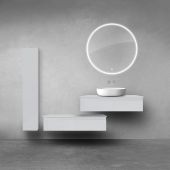 Oltens Vernal zestaw szafek podumywalkowych z blatem 2x100 cm i szafką boczną 35 cm szary mat 68697700