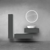 Oltens Vernal zestaw szafek podumywalkowych z blatem 80 i 100 cm i szafką boczną 35 cm grafit mat 68696400