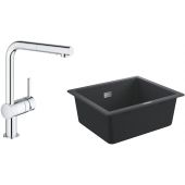 Zestaw Grohe K700 zlewozmywak 53,3x45,7 cm z baterią kuchenną Minta chrom (31654AP0, 30274000)