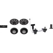 Blanco armatura przelewowo-odpływowa z korkiem automatycznym czarny mat 207442