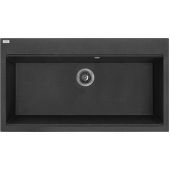 Laveo Tau zlewozmywak granitowy 90x50 cm czarny SBT7109