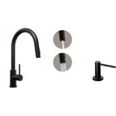 Zestaw Primagran bateria kuchenna i dozownik do płynów czarny (PBW9010KC, ACH006KC)