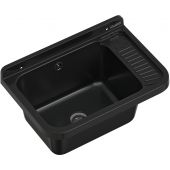 Pyramis Neo umywalka ogrodowa 51x34 cm czarna nakrapiana 070179401