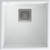 Quadron David 40 zlewozmywak 42x42 cm GraniteQ snow white/stal HQD4242U1-BS