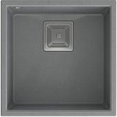 Quadron David 40 zlewozmywak 42x42 cm GraniteQ silver stone/stal HQD4242U5-BS