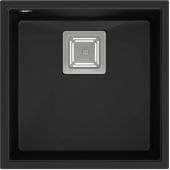 Quadron David 40 zlewozmywak 42x42 cm GraniteQ pure carbon/stal HQD4242U7-BS