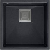 Quadron David 40 zlewozmywak 42x42 cm GraniteQ black diamond/stal HQD4242U8-BS