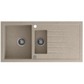 Sapho zlewozmywak granitowy 100x50 cm beżowy GR1332