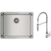 Zestaw Teka Be Linea RS15 50.40 zlewozmywak 54x44 cm z baterią kuchenną Oltens Duf stal polerowana/chrom (115000005, 35203100)