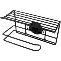 AWD Interior uchwyt na papier toaletowy z półką czarny AWD02091776