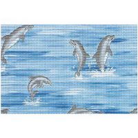 Bisk Dolphin mata piankowa 50x80 cm niebieska 01617