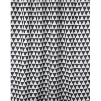 BISK Plain zasłona prysznicowa 180x200 cm biało-czarna 06880