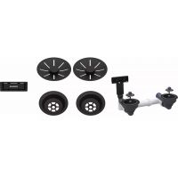 Blanco armatura przelewowo-odpływowa czarny mat 207440