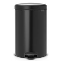 Brabantia NewIcon kosz na śmieci 20 l pedałowy czarny mat 114106