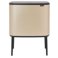 Brabantia Bo Touch Bin pojemnik na odpady 33 l do segregacji złoty 304644