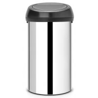 Brabantia Touch Bin pojemnik na odpady 60 l stal polerowana/czarny 402586