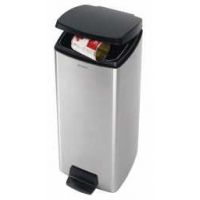 Brabantia kosz na śmieci 25 l pedałowy prostokątny stal matowa FPP 369407
