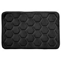 Hyggli Rock dywanik łazienkowy 60x40 cm prostokątny czarny 70-118